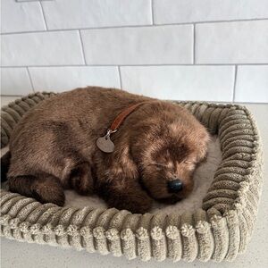 PERFECT PETZZZ Brown Chocolate Lab Plush Dog Puppy Breathing Animal Soft Pet 10"
